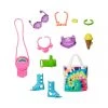 Barbie Doll Accessories Neon Festival Pack Shoes Bags Sunglasses Necklaces Bracelets Camera Mask