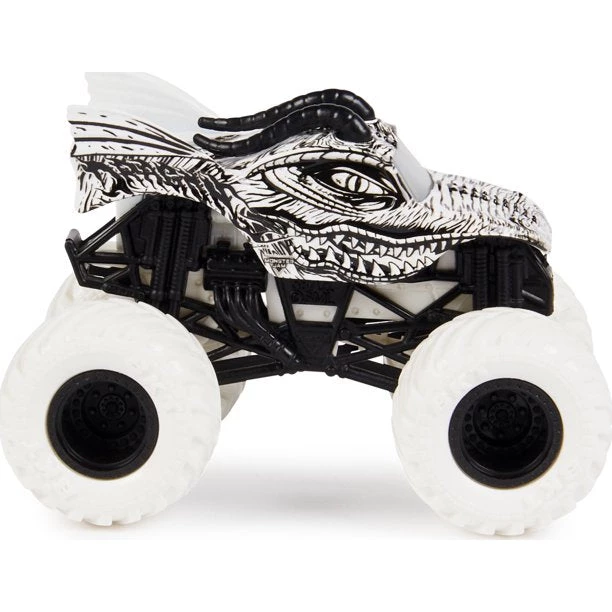 Spin Master Monster Jam Dragon Vs Yeti Black And White 1:64 Scale Truck Vehicle 4 Spin Master Monster Jam Dragon Vs Yeti Black And White 1:64 Scale Truck Vehicle