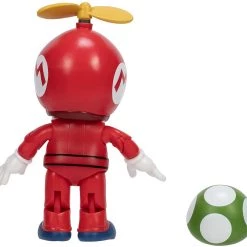 Super Mario Propeller Mario 4 Inch Action Figure With 1-Up Mushroom Accessory
