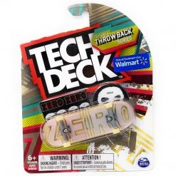 Spin Master Tech Deck Throwback Series Zero Skateboards Ultra Rare Bold White-Gold Foil Complete Fingerboard - 2021 Walmart Exclusive