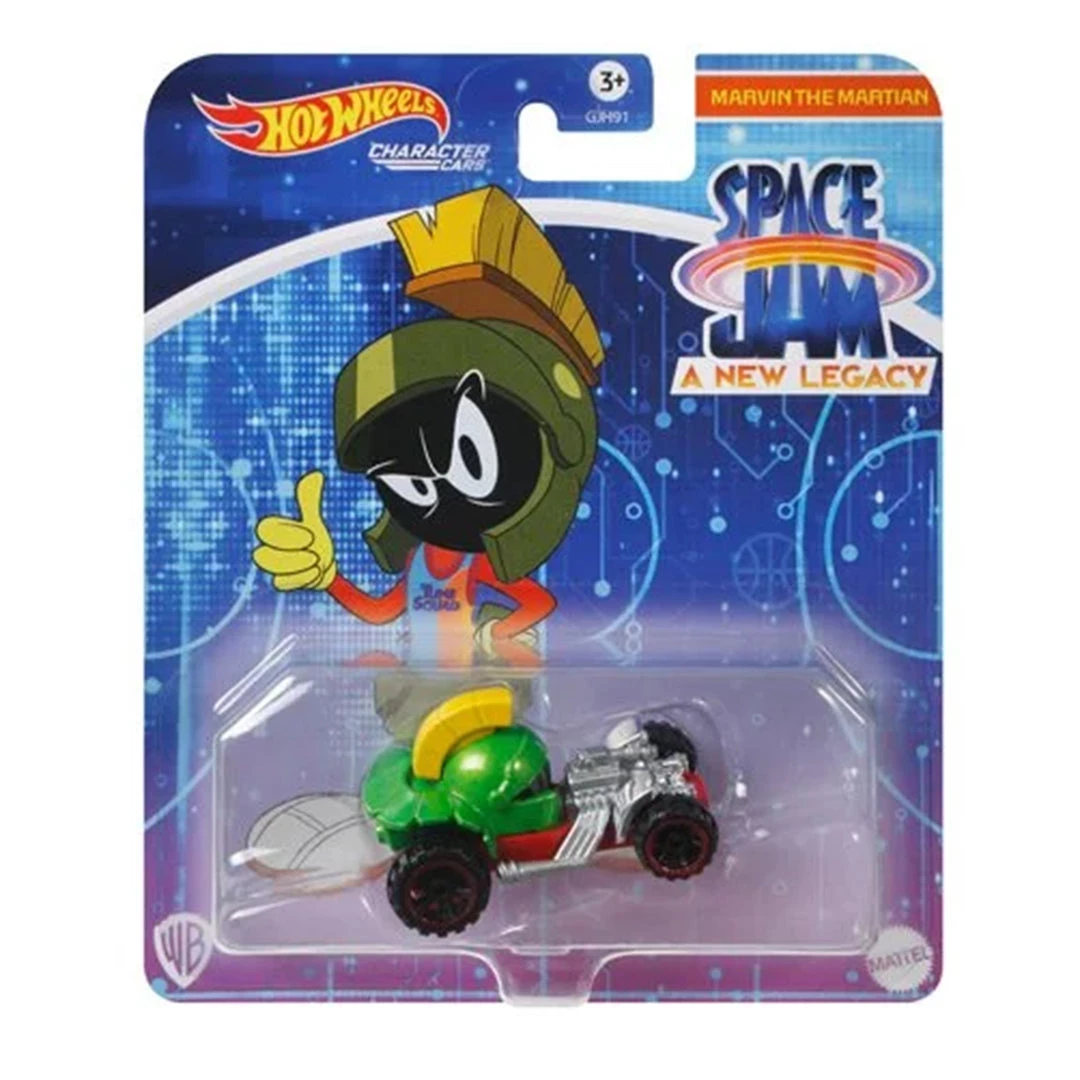 Hot Wheels Character Cars Space Jam Marvin The Martian 1:64 Scale Vehicle Mattel 1 Hot Wheels Character Cars Space Jam Marvin The Martian 1:64 Scale Vehicle Mattel
