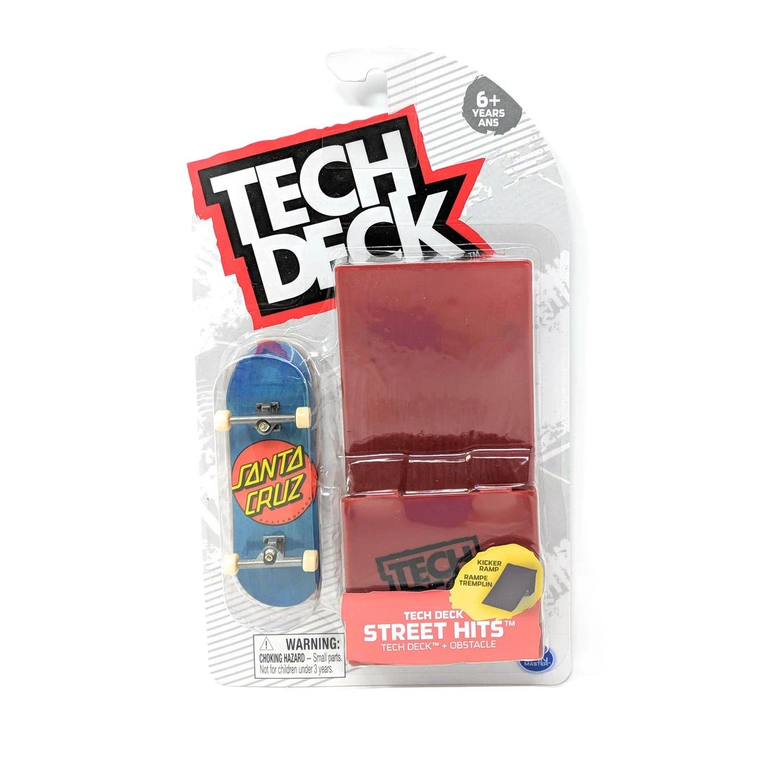 Spin Master Tech Deck Street Hits 2021 Series Santa Cruz Skateboards Classic Dot Blue Complete Fingerboard And Kicker Ramp Obstacle 1 Spin Master Tech Deck Street Hits 2021 Series Santa Cruz Skateboards Classic Dot Blue Complete Fingerboard And Kicker Ramp Obstacle