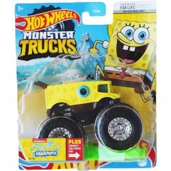 Hot Wheels Monster Trucks Spongebob Squarepants With Connect And Crash Car 11/75 Mattel