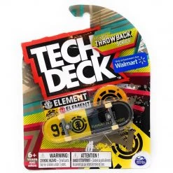 Tech Deck Throwback Series Element Skateboards Rare Classic 92 Yellow-Black Complete Fingerboard - 2021 Walmart Exclusive Spin Master