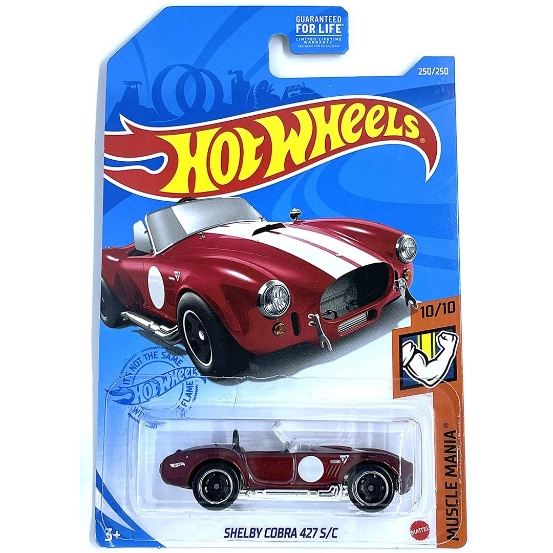 Hot Wheels Shelby Cobra 427 S/C, Muscle Mania 10/10 Red 1:64 Scale Vehicle 1 Hot Wheels Shelby Cobra 427 S/C, Muscle Mania 10/10 Red 1:64 Scale Vehicle