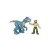 Fisher-Price Imaginext Jurassic World Allosaurus Dinosaur & Ranger Figure 2-Pack For Preschool Kids Ages 3 Years And Older