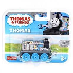 Thomas & Friends Silver Metallic Flame Thomas Metal Engine Push Along Train