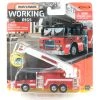 Matchbox Working Rigs B. Comthax County Fire Department Pierce Velocity Aerial Platform Fire Truck, Red & Black