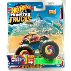 Hot Wheels Monster Trucks Psycho-Delic Volkswagen Beetle 1:64 Scale Truck