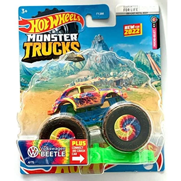 Hot Wheels Monster Trucks Psycho-Delic Volkswagen Beetle 1:64 Scale Truck 1 Hot Wheels Monster Trucks Psycho-Delic Volkswagen Beetle 1:64 Scale Truck