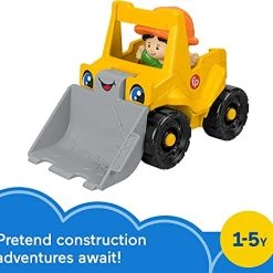 Fisher-Price Little People Bulldozer, Push-along Toy Construction Vehicle With Figure For Toddlers And Preschool Kids Ages 1 To 5 Years