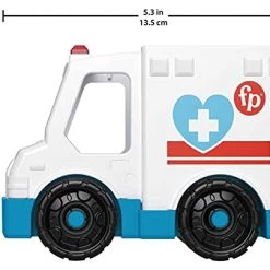 Fisher-Price Little People Ambulance, Push-along Vehicle With EMT Figure For Toddlers And Preschool Kids Ages 1 To 5 Years