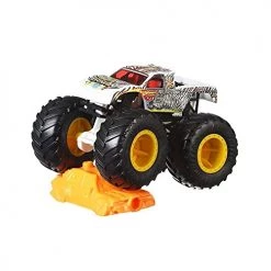 Hot Wheels Monster Trucks Wild Streak With Giant Wheels, Connect And Crash Car, Animal Attack 4/5 Mattel