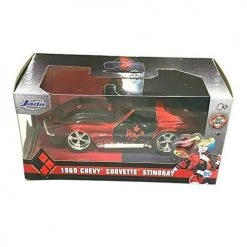 Jada 1:32 Scale Diecast DC Harley Quinn 1969 Chevy Corvette Stingray (red)