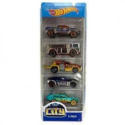 Hot Wheels 2019 City 5-Pack (Off-Duty, Fire Eater, Repo Duty, Symbolic, Tour De Fast)