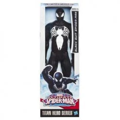 Marvel Ultimate Spider-Man Titan Hero Series Black Suit Spider-Man Figure - 12 Inch