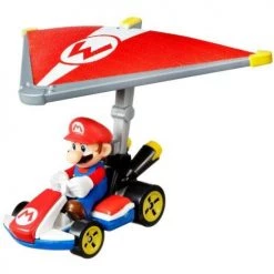DieCast Hot Wheels Mario Kart Mario Standard Kart + Super Glider