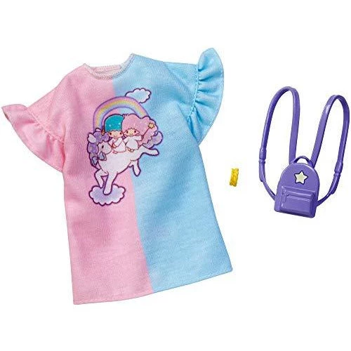 Mattel Barbie Fashion Pack Hello Kitty Little Twin Star Dress, Backpack And Cuff Bracelet 1 Mattel Barbie Fashion Pack Hello Kitty Little Twin Star Dress, Backpack And Cuff Bracelet