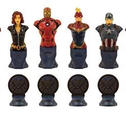 USAOPOLY Marvel Collector's Chess Set | Custom Sculpted Chess Pieces Marvel Superheros & Villains | Iron Man & Thanos As King | Captain Marvel & Hella As Queen | Officially Licensed Marvel Chess Set 11 USAOPOLY Marvel Collector's Chess Set | Custom Sculpted Chess Pieces Marvel Superheros & Villains | Iron Man & Thanos As King | Captain Marvel & Hella As Queen | Officially Licensed Marvel Chess Set