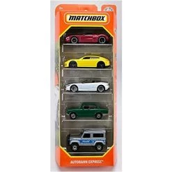 Mattel Matchbox Autobahn Express 5 Pack, 1:64 Scale Vehicles