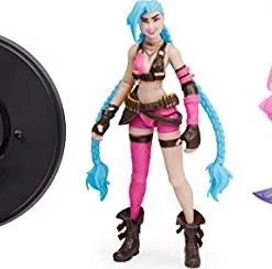 Toy Choo Choo All Toys League Of Legends, Official 4-Inch Jinx Collectible Figure With Premium Details And 2 Accessories, The Champion Collection, Collector Grade, Ages 12 And Up