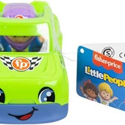 Fisher-Price Little People Race Car, Push-Along Vehicle And Figure Set For Toddlers And Preschool Kids Ages 1-5 Years