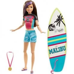 Barbie Dreamhouse Adventures Skipper Surf Doll, Approx. 11-inch In Surfing Fashion, With Accessories