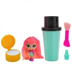 Glam Crush GlamCrush Crush-It Girls, 3-inch Dolls, Brush Case, Eyeshadow Crush, 1 Mystery Glamcessory, Hair Barrette, Makeup Spatula With Sponge, Pretend Makeup Toy Accessories For Kids, 1 Style Chosen At Random All Toys