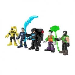 Fisher-Price Imaginext DC Super Friends Bat-Tech Multi-Pack, Set Of 5 Poseable Figures With Clear Light-up Chests For Kids Ages 3 To 8 Years DC Comics