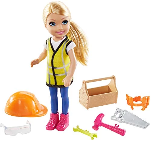 Barbie Chelsea Can Be Playset With Blonde Chelsea Builder Doll (6-In/15.24-cm) Hard Hat, Tool Belt, Goggles, Saw, Hammer, Wrench, Toolbox, Great Gift For Ages 3 Years Old & Up Mattel 3 Barbie Chelsea Can Be Playset With Blonde Chelsea Builder Doll (6-In/15.24-cm) Hard Hat, Tool Belt, Goggles, Saw, Hammer, Wrench, Toolbox, Great Gift For Ages 3 Years Old & Up Mattel