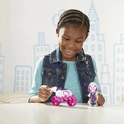 Marvel Spidey And His Amazing Friends Ghost-Spider Action Figure And Copter-Cycle Vehicle, For Kids Ages 3 And Up 13 Marvel Spidey And His Amazing Friends Ghost-Spider Action Figure And Copter-Cycle Vehicle, For Kids Ages 3 And Up
