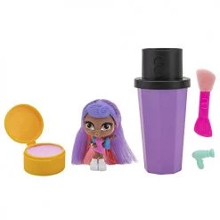 Glam Crush GlamCrush Crush-It Girls, 3-inch Dolls, Brush Case, Eyeshadow Crush, 1 Mystery Glamcessory, Hair Barrette, Makeup Spatula With Sponge, Pretend Makeup Toy Accessories For Kids, 1 Style Chosen At Random All Toys