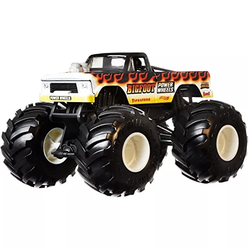 Hot Wheels Monster Trucks 1:24 Scale Vehicles, Collectible Die-Cast Metal Toy Trucks With Giant Wheels & Stylized Chassis, Gift For Kids Ages 3 Years Old & Up 3 Hot Wheels Monster Trucks 1:24 Scale Vehicles, Collectible Die-Cast Metal Toy Trucks With Giant Wheels & Stylized Chassis, Gift For Kids Ages 3 Years Old & Up
