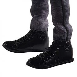 Barbie Ken Fashionistas Doll #154 With Sculpted Purple Hair Wearing A Color-Blocked Plaid Shirt, Black Denim Pants & Boots, Toy For Kids 3 To 8 Years Old