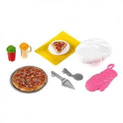 Mattel Barbie Chelsea Can Be Pizza Chef Playset With Brunette Chelsea Doll (6-In/15.24-cm), Pizza Oven, 2 Spice Shakers, Pizza Pan & More, Great Gift For Ages 3 Years Old & Up
