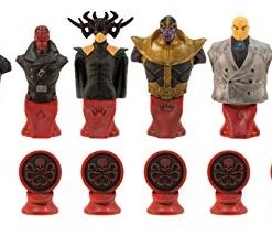 USAOPOLY Marvel Collector's Chess Set | Custom Sculpted Chess Pieces Marvel Superheros & Villains | Iron Man & Thanos As King | Captain Marvel & Hella As Queen | Officially Licensed Marvel Chess Set 12 USAOPOLY Marvel Collector's Chess Set | Custom Sculpted Chess Pieces Marvel Superheros & Villains | Iron Man & Thanos As King | Captain Marvel & Hella As Queen | Officially Licensed Marvel Chess Set