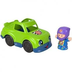 Fisher-Price Little People Race Car, Push-Along Vehicle And Figure Set For Toddlers And Preschool Kids Ages 1-5 Years