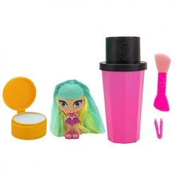Glam Crush GlamCrush Crush-It Girls, 3-inch Dolls, Brush Case, Eyeshadow Crush, 1 Mystery Glamcessory, Hair Barrette, Makeup Spatula With Sponge, Pretend Makeup Toy Accessories For Kids, 1 Style Chosen At Random All Toys