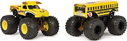 Monster Jam 2021 Color Change 2-pack El Toro Loco Yellow Vs Higher Education School Bus 1:64 Scale Die-Cast Monster Trucks 2 Monster Jam 2021 Color Change 2-pack El Toro Loco Yellow Vs Higher Education School Bus 1:64 Scale Die-Cast Monster Trucks