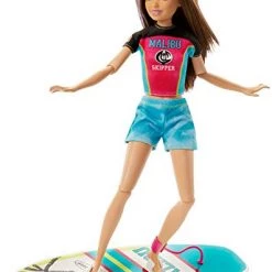 Barbie Dreamhouse Adventures Skipper Surf Doll, Approx. 11-inch In Surfing Fashion, With Accessories