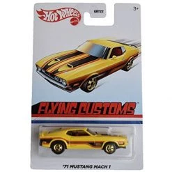 DieCast Hot Wheels '71 Mustang Mach 1, Flying Customs - Yellow