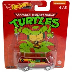Mattel Hot Wheels Premium Custom GMC Panel Van Teenage Mutant Ninja Turtles Raphael Van Nickelodeon 4/5