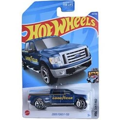 Hot Wheels 2009 Ford F-150, HW Metro 3/10 Blue Good Year 1:64 Scale Vehicle