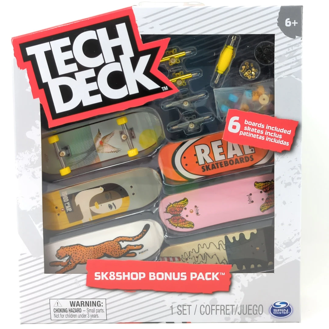 Tech Deck Real Skateboards Sk8shop Bonus Pack - 2022 Series Spin Master 1 Tech Deck Real Skateboards Sk8shop Bonus Pack - 2022 Series Spin Master