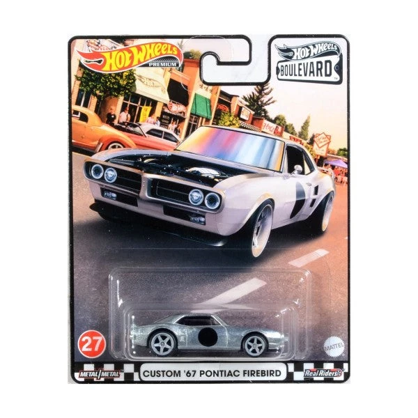 Hot Wheels Premium Custom '67 Pontiac Firebird Boulevard Series #27 Silver 1:64 Scale Toy Vehicle 1 Hot Wheels Premium Custom '67 Pontiac Firebird Boulevard Series #27 Silver 1:64 Scale Toy Vehicle
