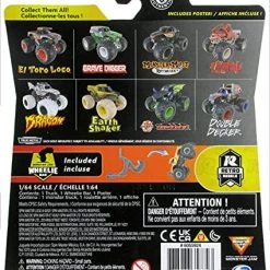 Monster Jam 2021 Spin Master 1:64 Diecast Monster Truck With Wheelie Bar: Retro Rebels Bulldozer