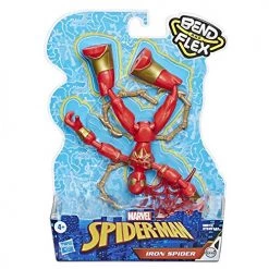 Spider-Man Marvel Bend And Flex Iron Spider Action Figure Toy, 6-Inch Flexible Figure, Includes Blast Accessories, For Kids Ages 4 And Up