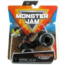 Monster Jam 2021 Spin Master 1:64 Diecast Monster Truck With Wheelie Bar: Ruff Crowd Monster Mutt Rottweiler