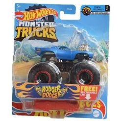 DieCast Hot Wheels Monster Trucks Rodger Dodger, Re-Crushable Car