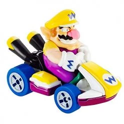 Hot Wheels Mario Kart Wario Die-Cast Character Car 1:64 Scale, Purple